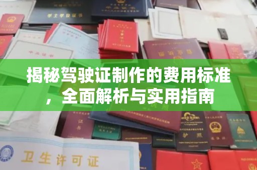 老城揭秘驾驶证制作的费用标准，全面解析与实用指南
