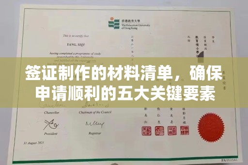 老城签证制作的材料清单，确保申请顺利的五大关键要素