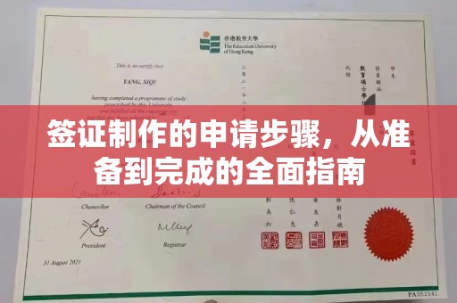 老城签证制作的申请步骤，从准备到完成的全面指南