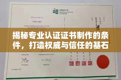 老城揭秘专业认证证书制作的条件，打造权威与信任的基石