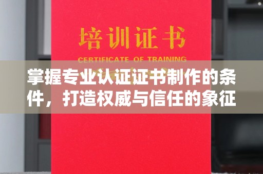 老城掌握专业认证证书制作的条件，打造权威与信任的象征